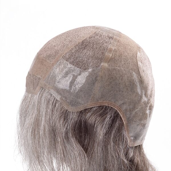 NL638-Hommes-Grey-Lace-Cheveux-perruque-front-avec-filet-élastique-et-anti-dérapant-silicone-1