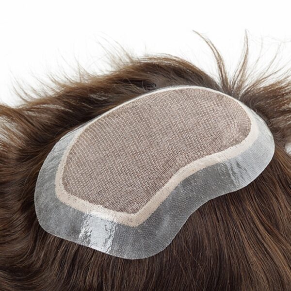 NW6378-Système de coiffure en soie pour le dessus des cheveux-avec-PU transparent-around-4