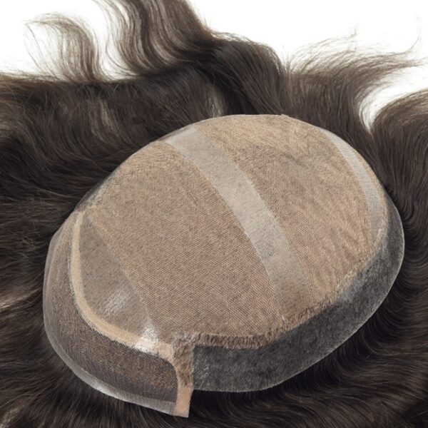 NWS014-Système de coiffure en soie avec peau injectée et front de lacis-5