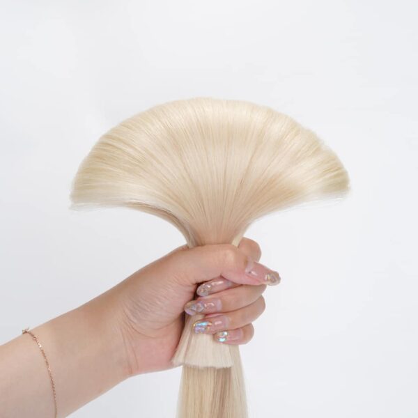 Faisceaux de cheveux humains-sans trame-Platine-Blonde-1001-7