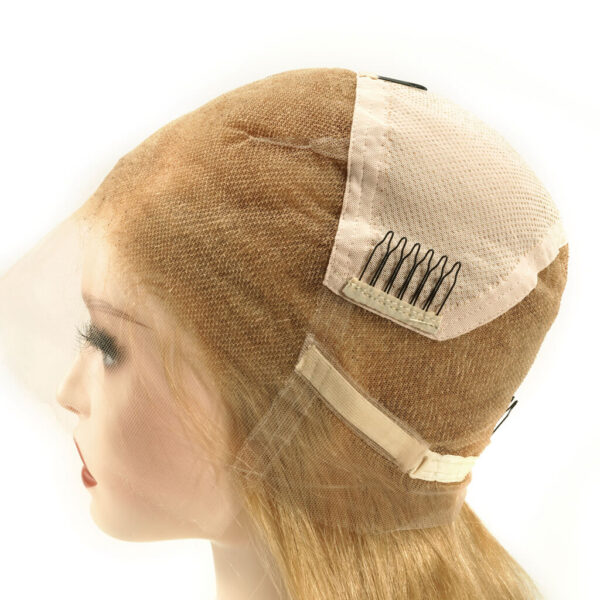 FLW-perruque à lacet entier-coiffure humaine-en-couleurs-légères-1