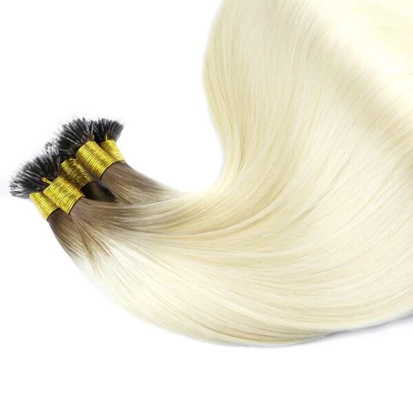 Extensions de cheveux Ombre-Nano-Ring-Blonde-Remy-Hair-1