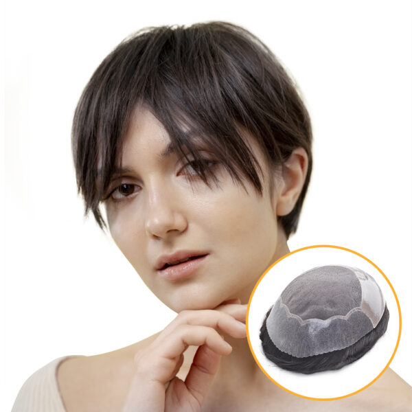 HS27 Fine Mono Hair System avec Skin Gauze Front
