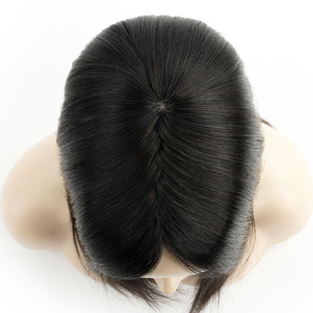 Teena Silk Top Fishnet Hair Topper Partie de cheveux réaliste(7)