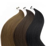 Three sets of GENIUS WEFT Hair Extensions 7-Star Full Cuticle Remy Hair in three different colors