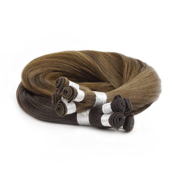 Best hand-tied weft hair extensions coiled up